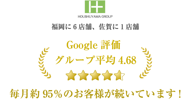 Google評価 グループ平均4.68